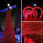 66FT 200 LED Fairy Lights Plug in, 8 Modes Christmas Twinkle Lights Red, alternate view 3