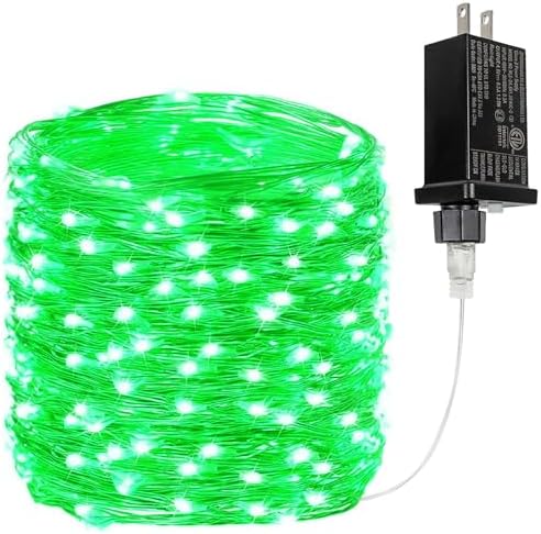 66FT 200 LED Fairy Lights Plug in, 8 Modes Twinkle Halloween Lights Green