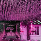 66FT 200 LED Fairy Lights Plug in, 8 Modes Twinkle Lights Pink, alternate view 3