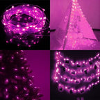 66FT 200 LED Fairy Lights Plug in, 8 Modes Twinkle Lights Pink, alternate view 6