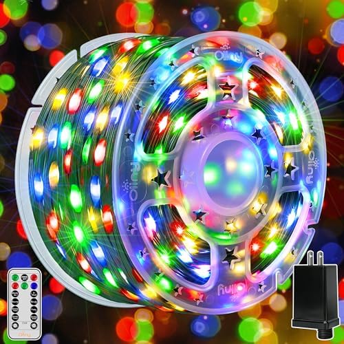 66FT 200 LED Outdoor Christmas Lights with Remote, 8 Modes Multicolor