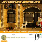 66FT 200 LED Outdoor Christmas Lights with Remote, 8 Modes Multicolor, alternate view 2