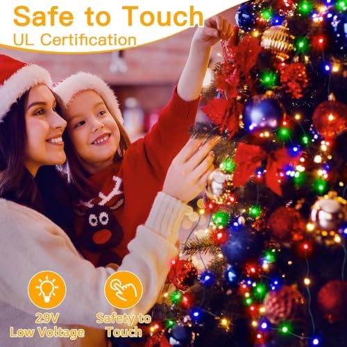 66FT 200 LED Outdoor Christmas Lights with Remote, 8 Modes Multicolor, alternate view 6