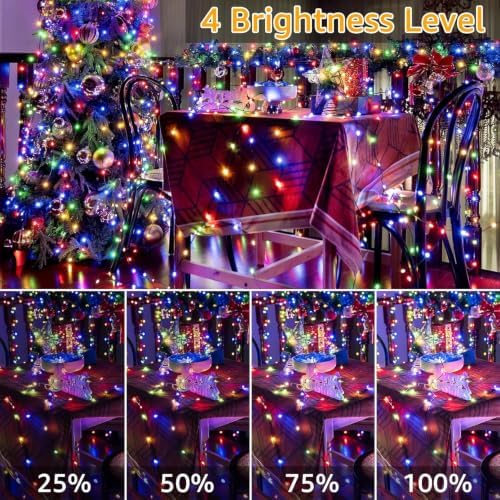66FT 200 LED Outdoor Christmas Lights with Remote, 8 Modes Multicolor, alternate view 7