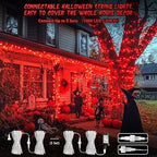 66ft 200 LED Red Halloween Indoor Outdoor String Lights Plug in, alternate view 2