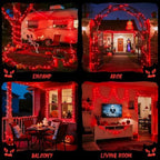 66ft 200 LED Red Halloween Indoor Outdoor String Lights Plug in, alternate view 5