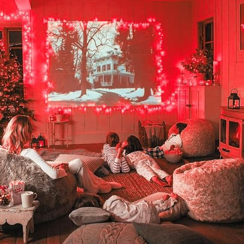 66ft 200 LED Red Halloween Indoor Outdoor String Lights Plug in, alternate view 6