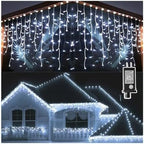 66ft 640 LED Christmas Lights Outdoor Decorations Cool White Light