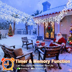 66ft 640 LED Christmas Lights Outdoor Decorations Cool White Light, alternate view 4