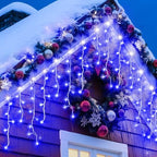 66ft 640 LED Christmas Lights Outdoor with 120 Drops, 8 Modes Curtain Fairy Lights Plug in Waterproof Timer, alternate view 6
