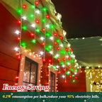 66ft 640 LED Christmas Lights Outdoor with 120 Drops, 8 Modes Curtain Fairy Lights Plug in Waterproof Timer, alternate view 6