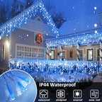 66FT 640 LED Icicle Lights for Outside, Blue and White Christmas Lights, alternate view 5