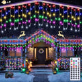 66FT RGB Christmas Icicle Lights Outdoor Non-Connectable Xmas Lights
