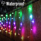 66FT RGB Christmas Icicle Lights Outdoor Non-Connectable Xmas Lights, alternate view 5