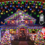 670 LED 66FT Christmas Icicle Lights, 148 Drops, 12 Modes, Multicolor