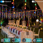 670 LED 66FT Christmas Icicle Lights, 148 Drops, 12 Modes, Multicolor, alternate view 3