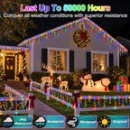670 LED 66FT Christmas Icicle Lights, 148 Drops, 12 Modes, Multicolor, alternate view 4