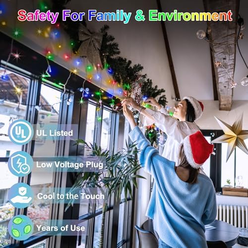 670 LED 66FT Christmas Icicle Lights, 148 Drops, 12 Modes, Multicolor, alternate view 5