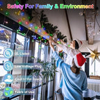 670 LED 66FT Christmas Icicle Lights, 148 Drops, 12 Modes, Multicolor, alternate view 5