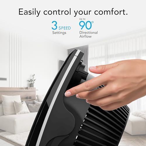673T Whole Room Air Circulator Fan, 3 Speed Settings, 90 Degree Pivoting Head, Deep Pitched Blades, Vortex, alternate view 5