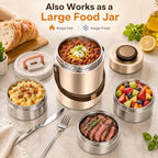 67oz Upgraded Thermos for Hot Food, 3-Layer Stackable Food Thermos, Soup Thermos Jar with Insulated Bag, Ideal, alternate