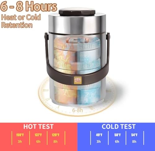 67oz Upgraded Thermos for Hot Food, 3-Layer Stackable Food Thermos, Soup Thermos Jar with Insulated Bag, Ideal, alternate