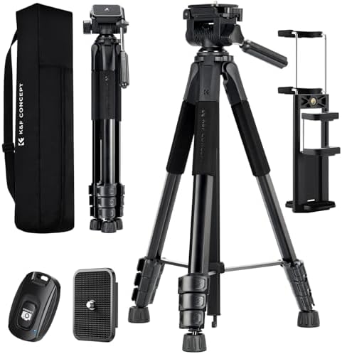 68" Camera Tripod Lightweight Portable DSLR Tripods