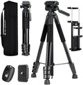 68" Camera Tripod Lightweight Portable DSLR Tripods