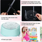 68 Pcs Plastic Cake Dowel Rods Set 20 Clear Plastic Dowel Rods12 Stacking and 20 Separator Plates for 4, 6, 8, alternate view