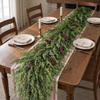6FT 1Pcs Artificial Cedar Pine Garland Christmas Greenery for Mantle Decor, alternate view 2