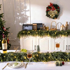6FT 1Pcs Christmas Cedar Garland with Lights Realistic Faux Pine Garlands, alternate view 5