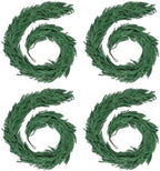 6Ft 4Pcs Artificial Norfolk Pine Garland, Real Touch Faux Greenery for Fireplace Mantel Staircase Wall, alternate view 3