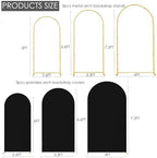 6ft,6.6ft 7.2ft Black Arch Cover+Stand, alternate view 3