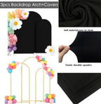 6ft,6.6ft 7.2ft Black Arch Cover+Stand, alternate view 5