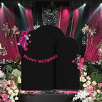 6ft,6.6ft,7.2ft Black Set of 3 Arch Backdrop Cover (No Stand) in 6FT-6.6FT-7.2FT in Black, alternate view 2