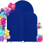 6ft,6.6ft,7.2ft Royal Blue Set of 3 Arch Backdrop Cover(No Stand) in 6FT-6.6FT-7.2FT in Royal Blue