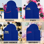 6ft,6.6ft,7.2ft Royal Blue Set of 3 Arch Backdrop Cover(No Stand) in 6FT-6.6FT-7.2FT in Royal Blue, alternate view 5