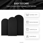 6FT+6.6FT+7.2FT (Set of 3) Spandex Arch Cover - Round Top Wedding Arch Stand & Backdrop Cover for All Events, alternate view