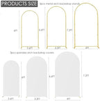 6ft,6.6ft,7.2ft White Arch Cover+Stand, alternate view 3