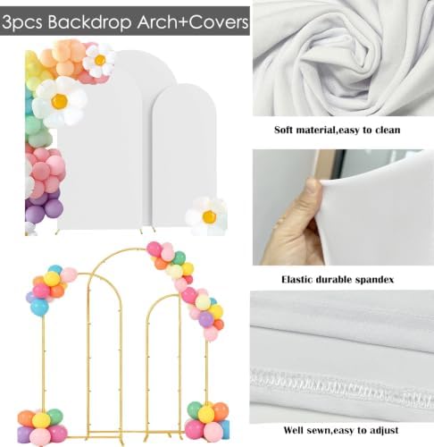 6ft,6.6ft,7.2ft White Arch Cover+Stand, alternate view 4