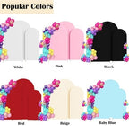 6ft,6.6ft,7.2ft White Set of 3 Arch Backdrop Cover (No Stand) in 6FT-6.6FT-7.2FT in White, alternate view 6
