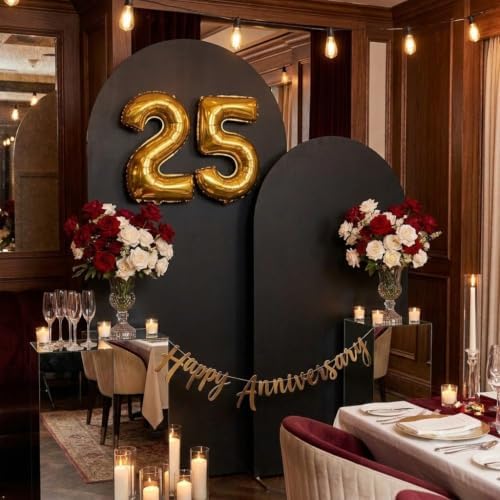 6FT,7.2FT Arch Backdrop Stand and Cover Set (Black) in 6,7.2FT in Black, alternate view 5
