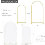6ft,7.2ft White Arch Cover+Stand, alternate view 2