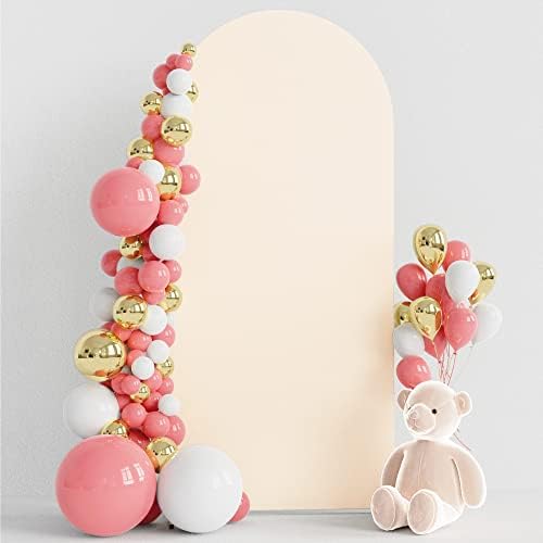 6FT Arch Backdrop Cover Beige Arch Covers Stretchy Backdrop