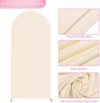 6FT Arch Backdrop Cover Beige Arch Covers Stretchy Backdrop, alternate view 4