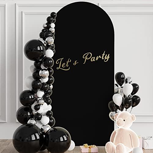 6FT Arch Backdrop Cover Black Arch Covers Stretchy Backdrop, alternate view 2