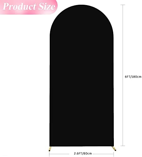 6FT Arch Backdrop Cover Black Arch Covers Stretchy Backdrop, alternate view 3