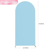 6FT Arch Backdrop Cover Dusty Blue Arch Covers Stretchy Backdrop, alternate view 3