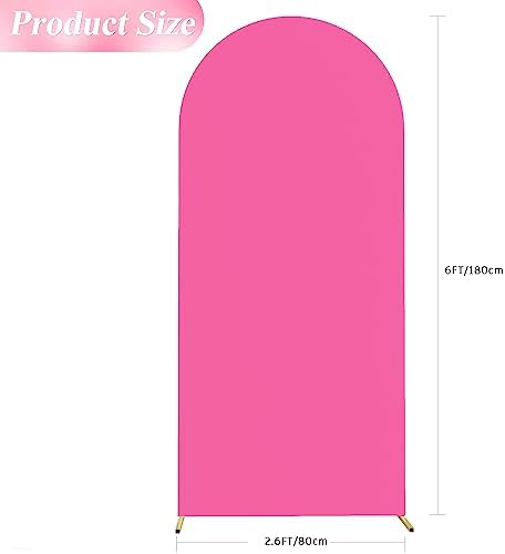 6FT Arch Backdrop Cover Fushia Arch Cover Stretchy Backdrop, alternate view 3
