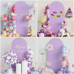 6FT Arch Backdrop Cover Lavender Arch Covers Stretchy Backdrop, alternate view 5